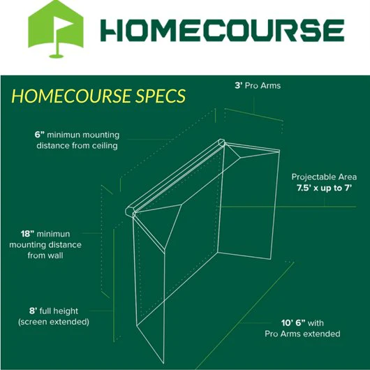 HomeCourse Pro Retractable Golf Simulator Screen - Image 9